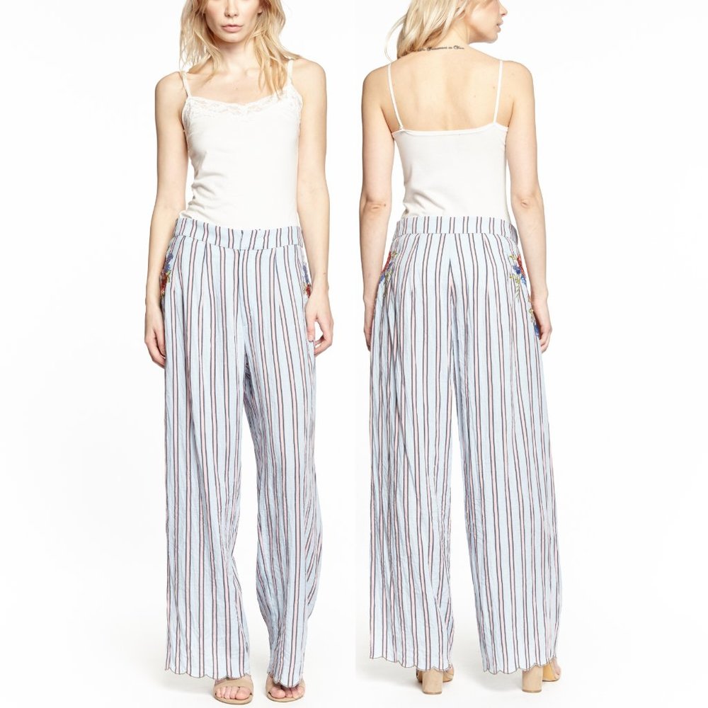 Aratta Simple Story Pants • Small • Striped • Boho
